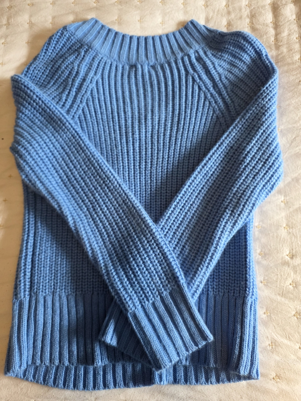 a.n.a Sky Blue V-Neck Ribbed Women's Sweater - Picture 5 of 5